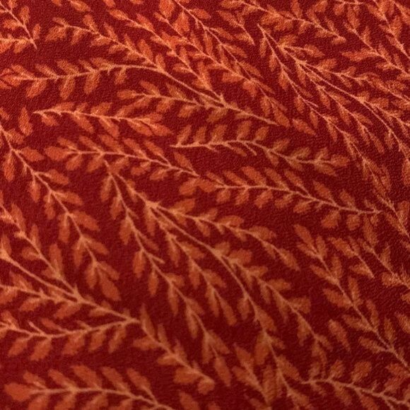 Talula Red & Orange Leaves Nature Cropped Tank Top - Picture 3 of 4